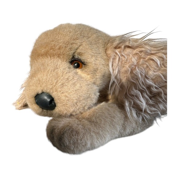 Woodland Hills Jockline American Cocker Spaniel Laying Dog Plush Stuffed Toy - Picture 6 of 15